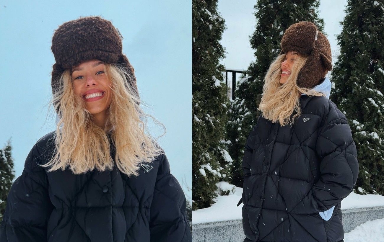 Шапка-вушанка знову в моді: Даша Квіткова показала актуальний зимовий "лук"