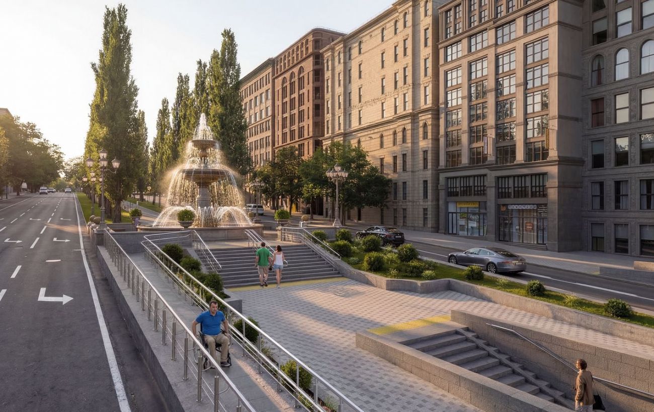 У центрі Києва з'явиться зона відпочинку з величезним фонтаном: перші фото проєкту
